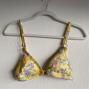 Yellow floral bikini set